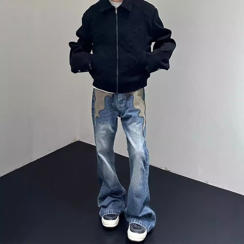 Unisex Classic Denim Jeans Loose Fit Daily Outdoor Wear - Image 1
