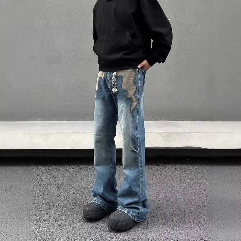 Unisex Classic Denim Jeans Loose Fit Daily Outdoor Wear - Image 3
