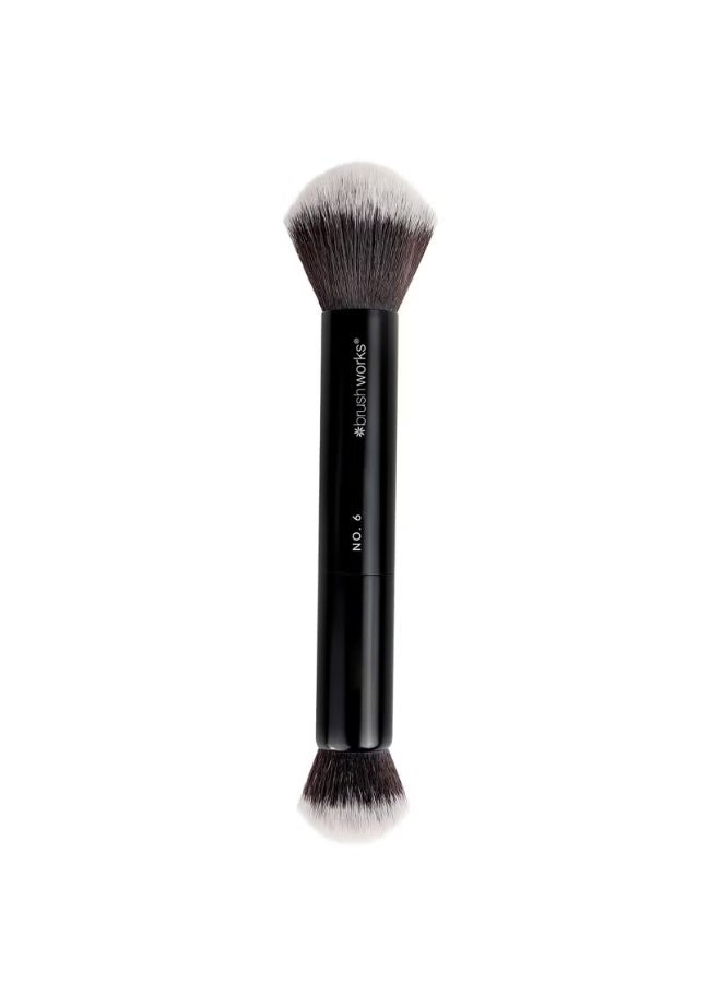 brushworks No. 6 Double Ended Powder and Buff Brush - Image 2