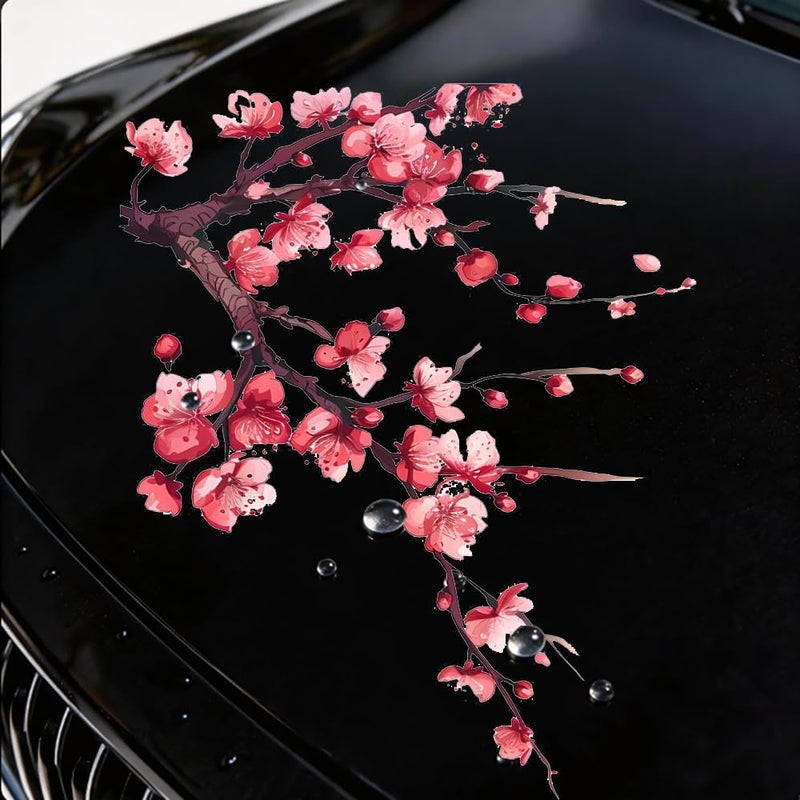 ARS 5.1" Japanese Cherry Blossom Graphic Stickers Laptop Decals for Windows Door Car Bumper DIY Decoration (E) - Image 2