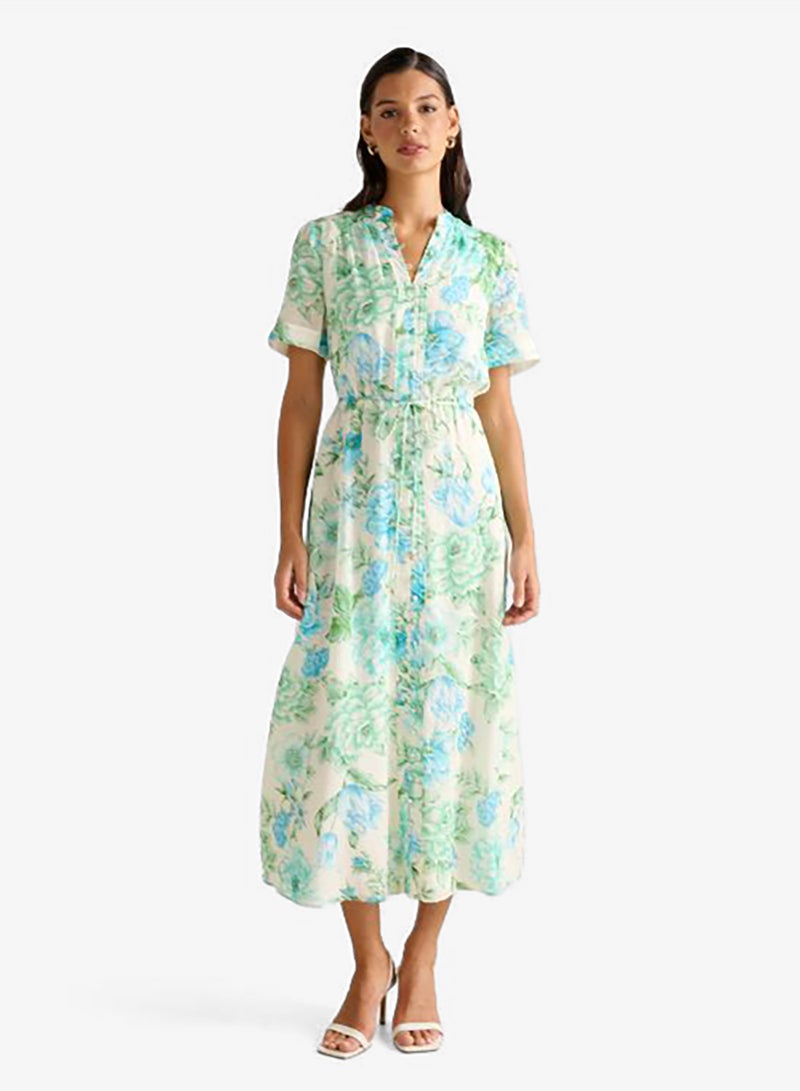 forever new Jodie Skater V Neck Midi Dress - Image 1