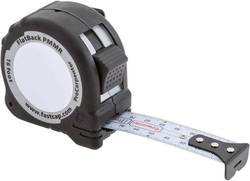 FastCap ProCarpenter 16 Foot Metric/Metric Reverse Flatback Measuring Tape with Dual Locking System and Lever Action Belt Clip - Image 1