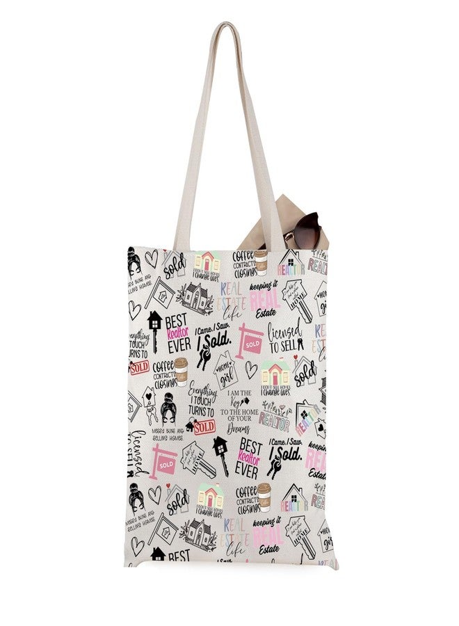 WCGXKO Realtor Gift Tote Bag Real Estate Agent Gift For Women (Realtor Tote) - Image 1