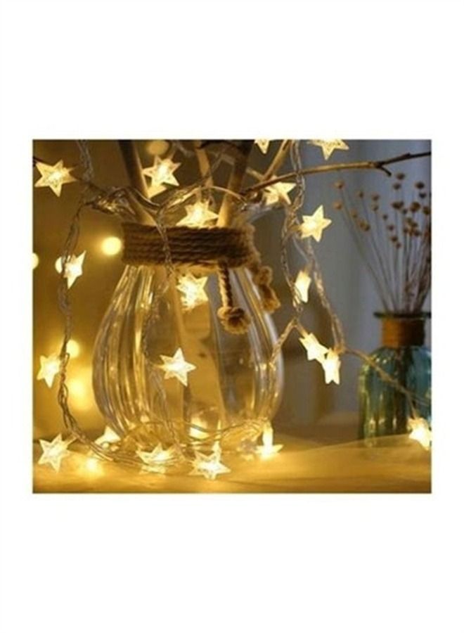 جينتيك 20 نجم ضوء LED مع بطارية تعمل باللون الأصفر 3 متر - Image 2