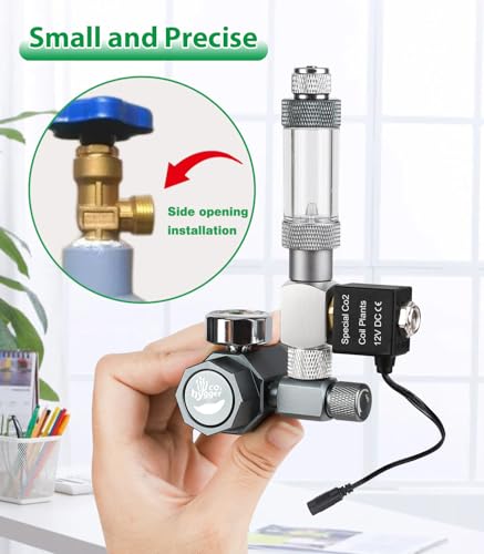 Hygger CO2 Aquarium Co2 Regulator Mini CO System with Upgraded DC Solenoid and Bubble Counter Check Valve Detachable Design for Building CO System in Aquatic Plant Tank - Image 3