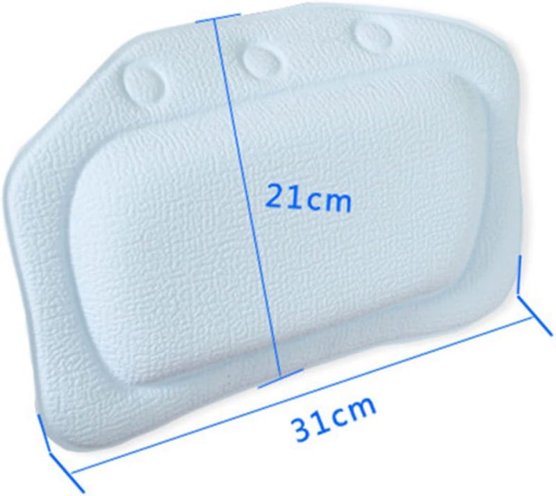 PVC Bathtub Pillow Foam Cushion for Bath Tub Pillow Suction Cup Support for Head Shoulder Neck Spa Bath - Image 2