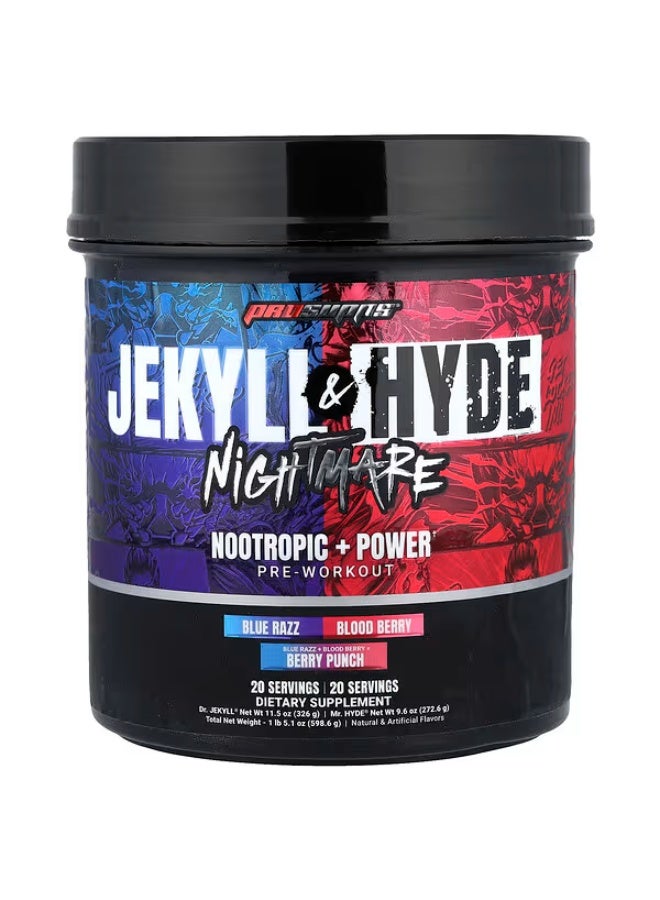 ProSupps JEKYLL & HYDE Nightmare Dual Tub Pre-Workout 40 Servings / Blue Razz & Blood Berry – Advanced Workout Formula for Energy, Focus, Intensity & Endurance - Image 1