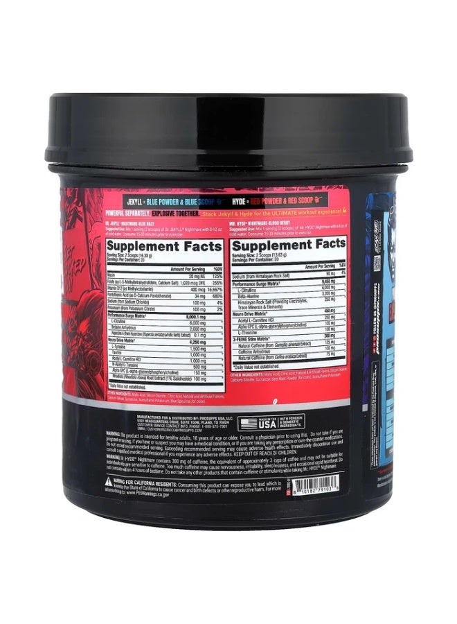 ProSupps JEKYLL & HYDE Nightmare Dual Tub Pre-Workout 40 Servings / Blue Razz & Blood Berry – Advanced Workout Formula for Energy, Focus, Intensity & Endurance - Image 4