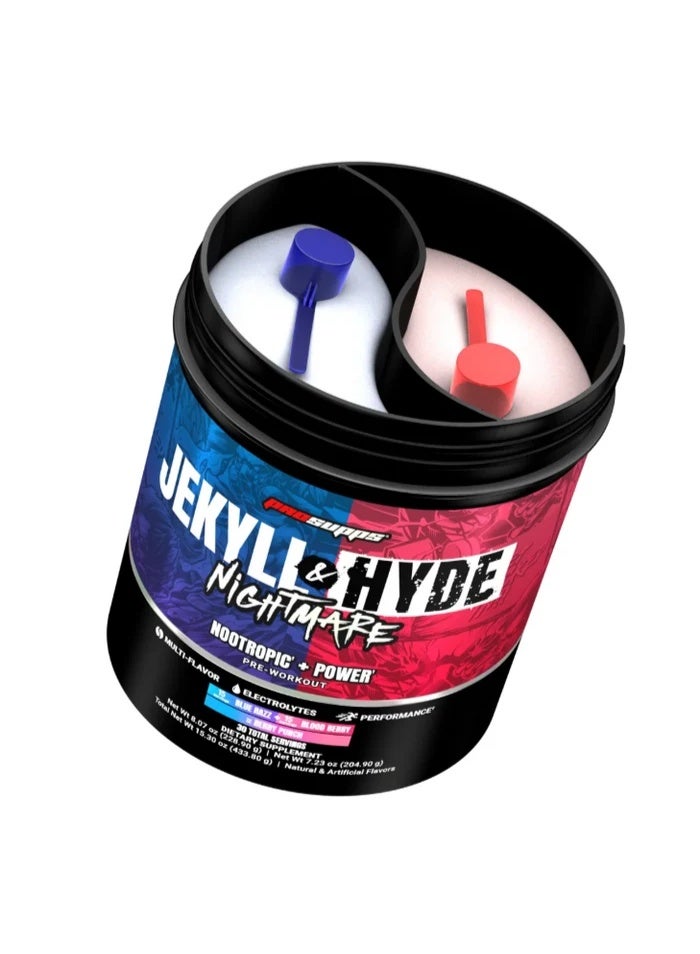 ProSupps JEKYLL & HYDE Nightmare Dual Tub Pre-Workout 40 Servings / Blue Razz & Blood Berry – Advanced Workout Formula for Energy, Focus, Intensity & Endurance - Image 2