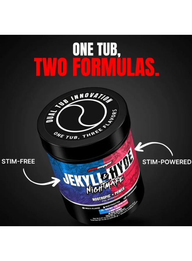 ProSupps JEKYLL & HYDE Nightmare Dual Tub Pre-Workout 40 Servings / Blue Razz & Blood Berry – Advanced Workout Formula for Energy, Focus, Intensity & Endurance - Image 3