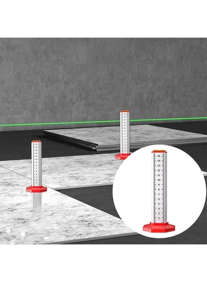 White Horizontal Ruler Double Sided Infrared Level Tool For Brick And Floor Tile Positioning - Image 2