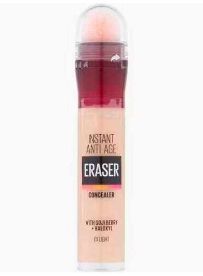 MAYBELLINE YORK Concealer Instant Anti Age Eraser Eye Concealer, Dark Circles and Blemish Concealer, Ultra Blendable Formula 01 Light