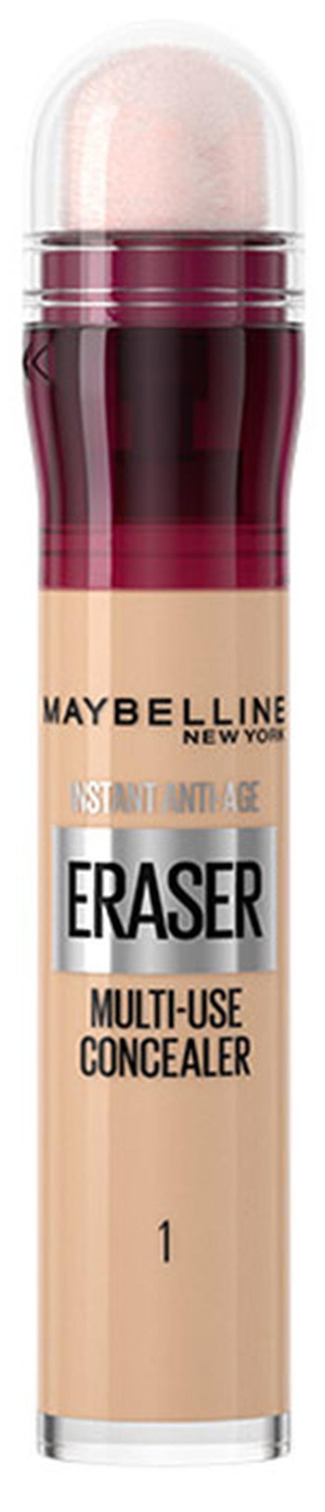 MAYBELLINE NEW YORK Concealer Instant Anti Age Eraser Eye Concealer, Dark Circles and Blemish Concealer, Ultra Blendable Formula 01 Light - Image 2