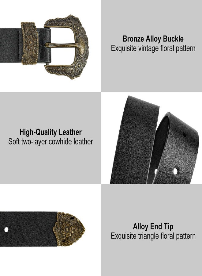 NPET Women Leather Belt for Jeans, Dresses, Fashion with Gold Buckle - Image 3