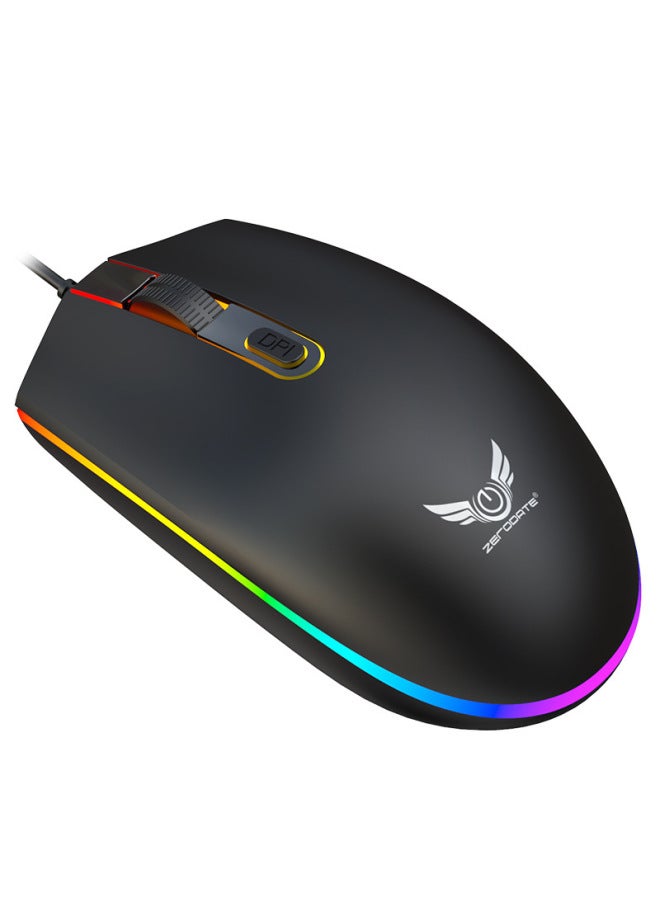 ماوس كمبيوتر سلكي مضيء USB، ملحقات ألعاب إلكترونية ملونة مع إضاءة RGB متحركة