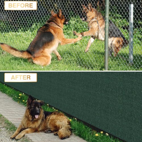 INFRANGE Privacy Fence Screen 6' x 50' Fencing Cover Heavy Duty Mesh Windscreen Cloth for Outdoor Garden Patio Backyard Chain Link Fence Green - Image 2