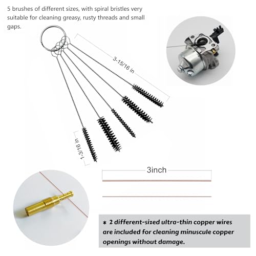 Strongthium Cutting Torch Tip Cleaner Tool kit for Welding Nozzles Carb Carbon Carburetor Jet Sprinklers and Shower Heads Spray Guns Orifices Wires Needles in Set - Image 4