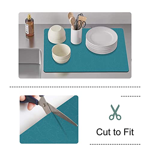 GOLENER Coffee Maker Mat For Countertops,Coffee Bar Decor,Coffee Machine Pads,Absorbent, Washable,Reversible Microfiber Dish Drying Mat For Kitchen accessories,Under Small Appliance Mats - Image 5