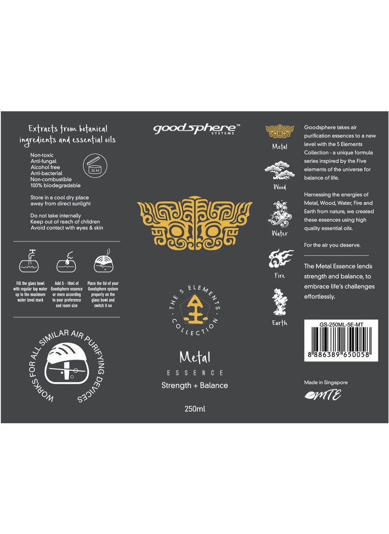 Goodsphere - Metal - Goodsphere Aroma Essence - The 5 Elements Collection - 250ml - Image 1