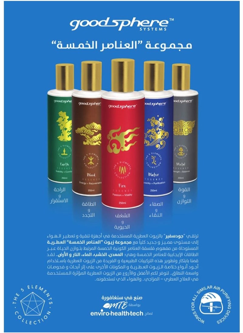 Goodsphere - Metal - Goodsphere Aroma Essence - The 5 Elements Collection - 250ml - Image 1