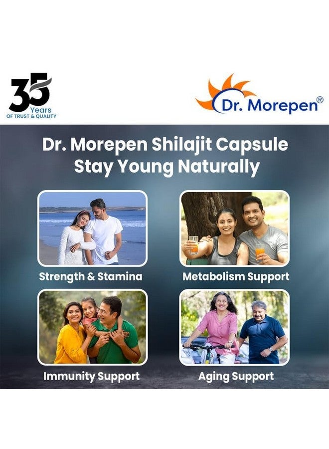 Dr. Morepen كبسولات د. موريبين شيلاجيت | مستخلص شيلاجيت هيمالايا النقي نباتي، شيلاجيت نقي وطبيعي عبوة من 3 - Image 3