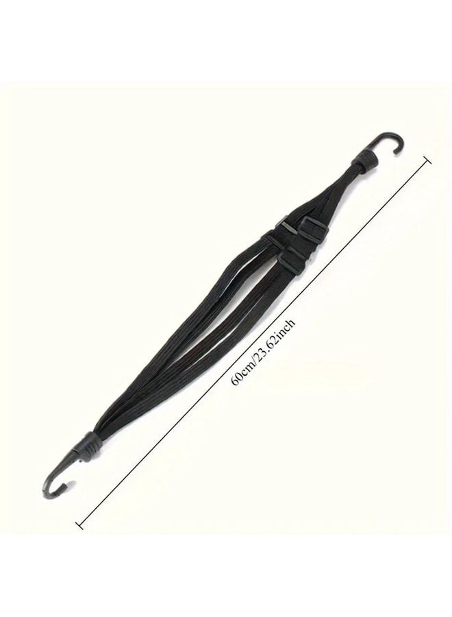 2pcs Black Nylon Helmet Strap Hook Adjustable Motorcycle Bicycle Rack Secure - Image 3