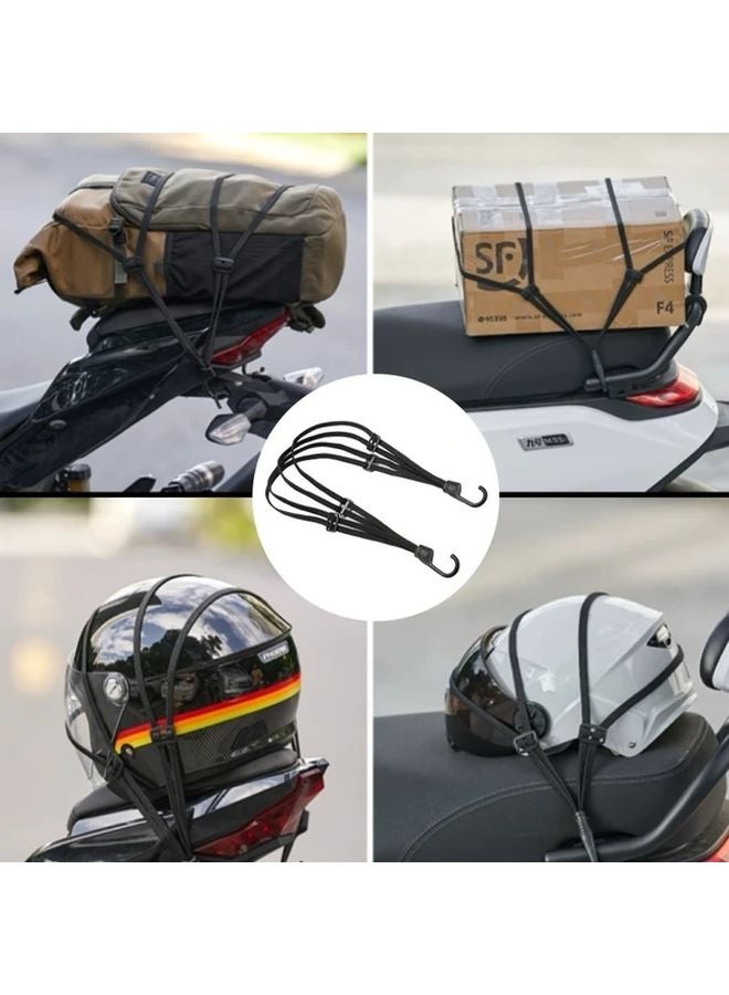 2pcs Black Nylon Helmet Strap Hook Adjustable Motorcycle Bicycle Rack Secure - Image 5
