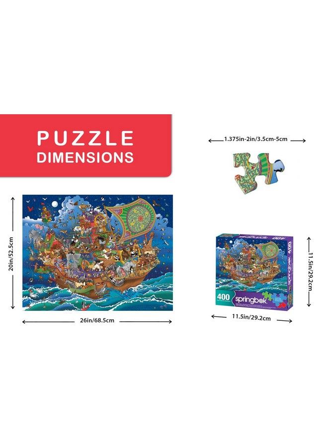 Springbok S 400 Piece Family Jigsaw Puzzle Noah'S Ark Made In Usa - Image 4