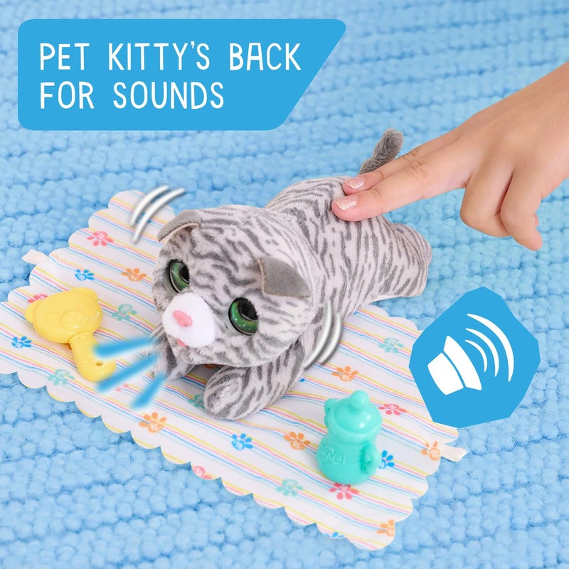 furReal Newborns Kitty Interactive Pet, Small Plush Stuffed Animal Cat with Sounds and Movement, Faux Fur, Kids Toys for Ages 4 Up by Just Play - Image 3