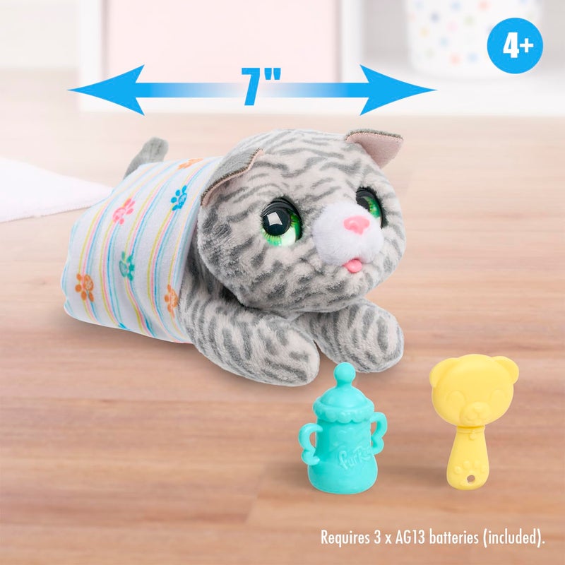 furReal Newborns Kitty Interactive Pet, Small Plush Stuffed Animal Cat with Sounds and Movement, Faux Fur, Kids Toys for Ages 4 Up by Just Play - Image 4