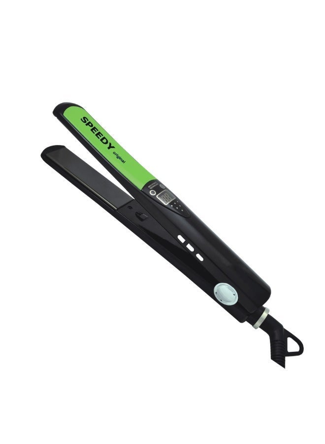 Speedy Titanium Flat Hair Iron Hair Straightener 470°F Fast Heating Ceramic Titanium Plates Adjustable Temperature Professional Salon Styling Black - Image 1