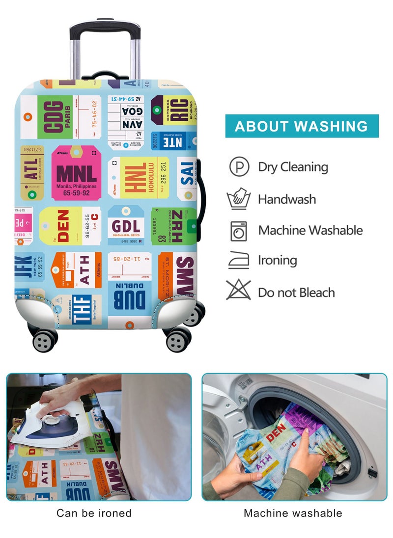 HomarKet Travel Luggage Cover Spandex Suitcase Protector Washable Baggage Covers Fits 18-32 Inch Luggage  - Image 4