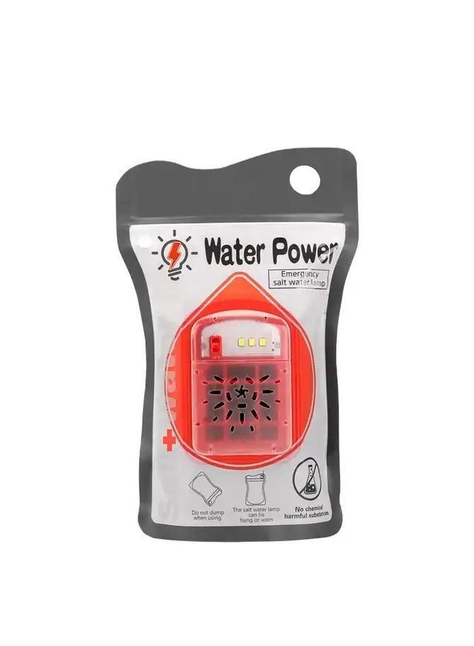 Emergency Salt Water Lamp for Power Outages Portable Salt Water Powered Light No Needed Battery Powered Lights Environmentally Friendly Travel Lamp for Hiking, Camping, Cycling - Image 1