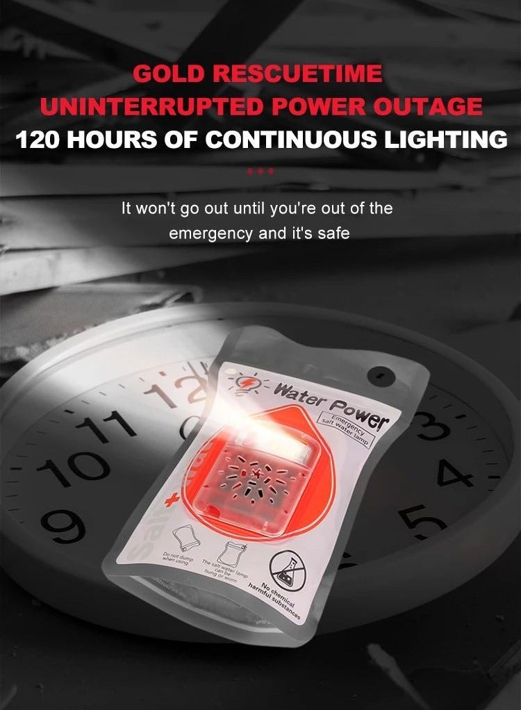 Emergency Salt Water Lamp for Power Outages Portable Salt Water Powered Light No Needed Battery Powered Lights Environmentally Friendly Travel Lamp for Hiking, Camping, Cycling - Image 2