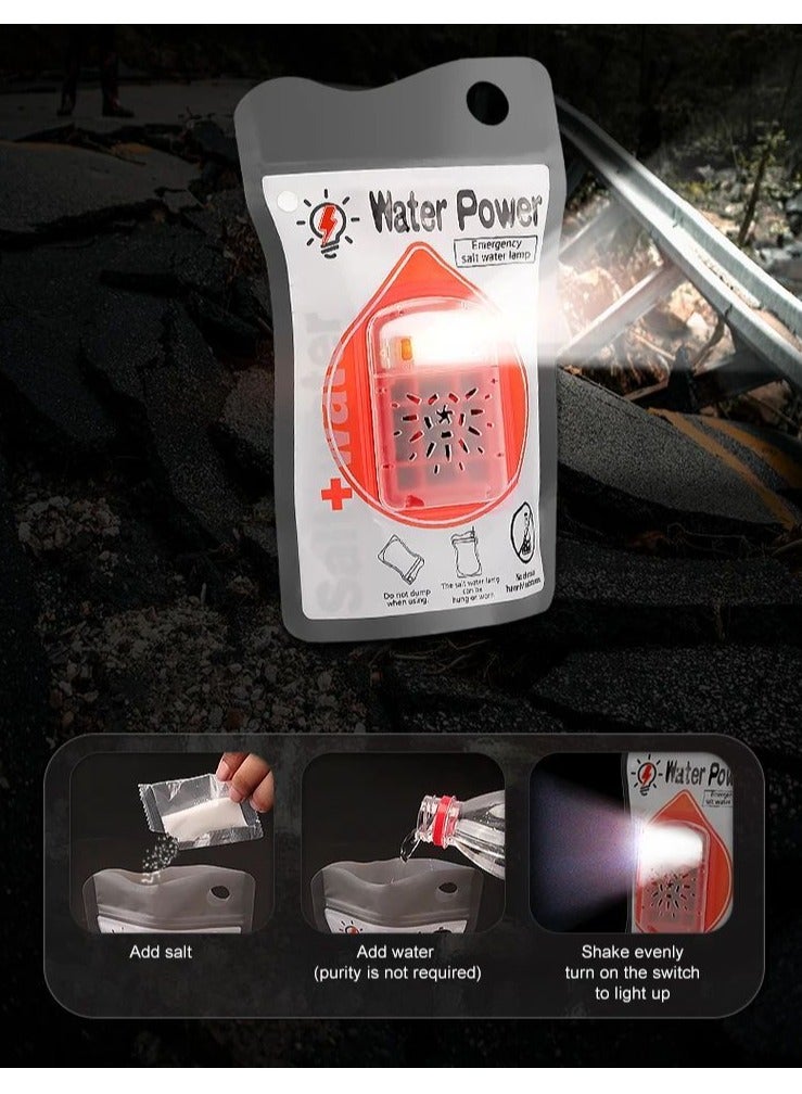 Emergency Salt Water Lamp for Power Outages Portable Salt Water Powered Light No Needed Battery Powered Lights Environmentally Friendly Travel Lamp for Hiking, Camping, Cycling - Image 5