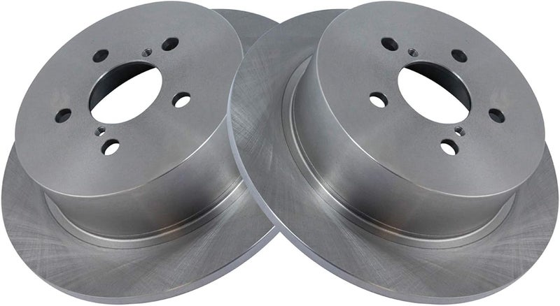 TRQ Rear Brake Rotors Set Solid Compatible with 2005-2009 Subaru Legacy Outback - Image 3