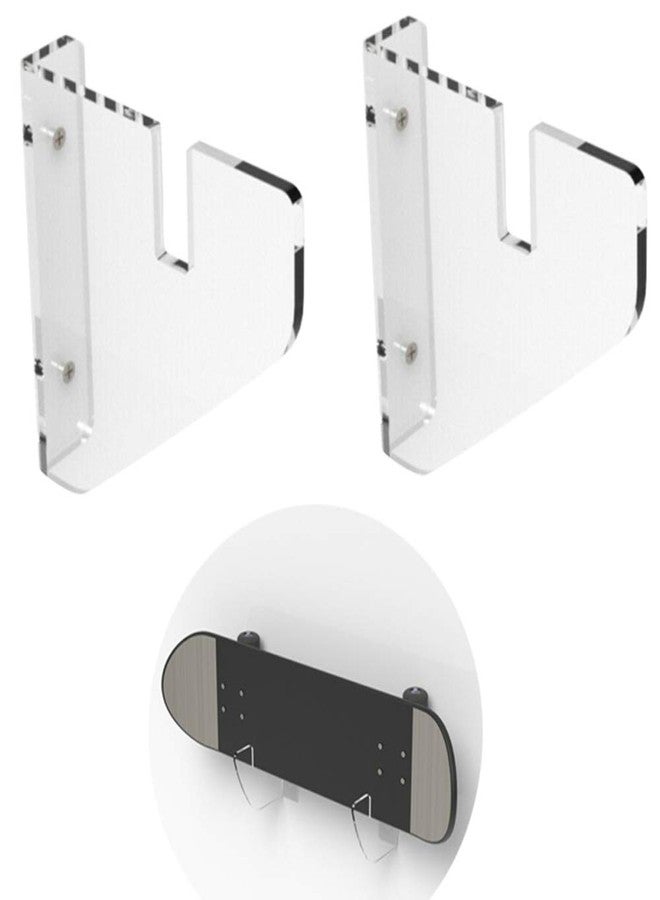 WANLIAN Skateboard Rack Skateboard Wall Rack Fixing Rack Skateboard Wall Mounted Display Rack Hanger Scooter Bracket Deck Rack (Transparent 1set) - Image 4