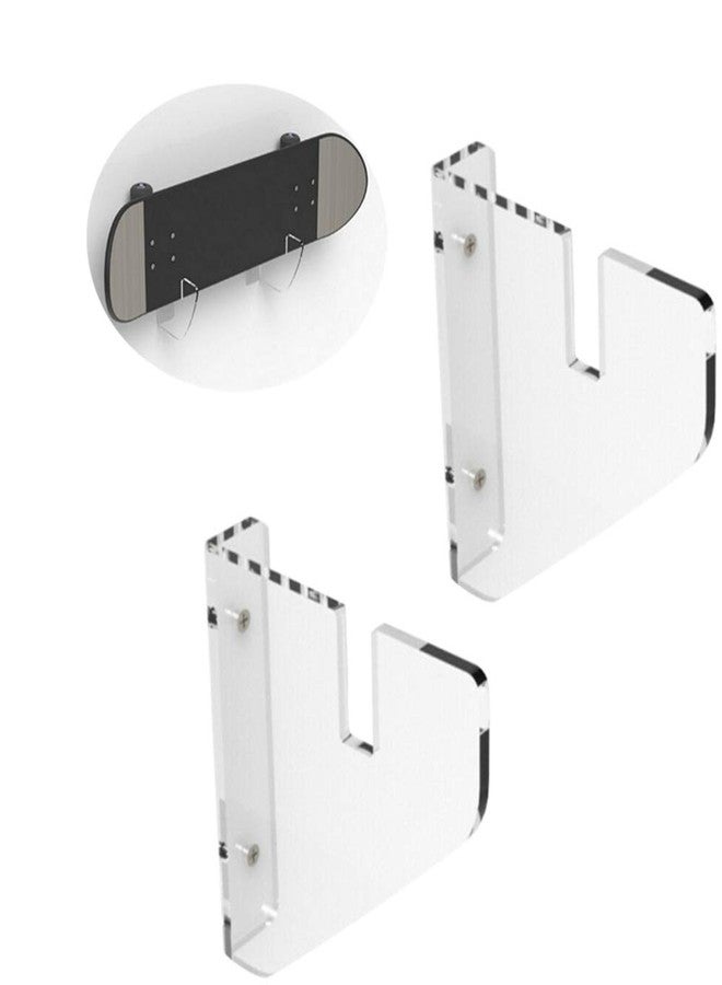 WANLIAN Skateboard Rack Skateboard Wall Rack Fixing Rack Skateboard Wall Mounted Display Rack Hanger Scooter Bracket Deck Rack (Transparent 1set) - Image 2