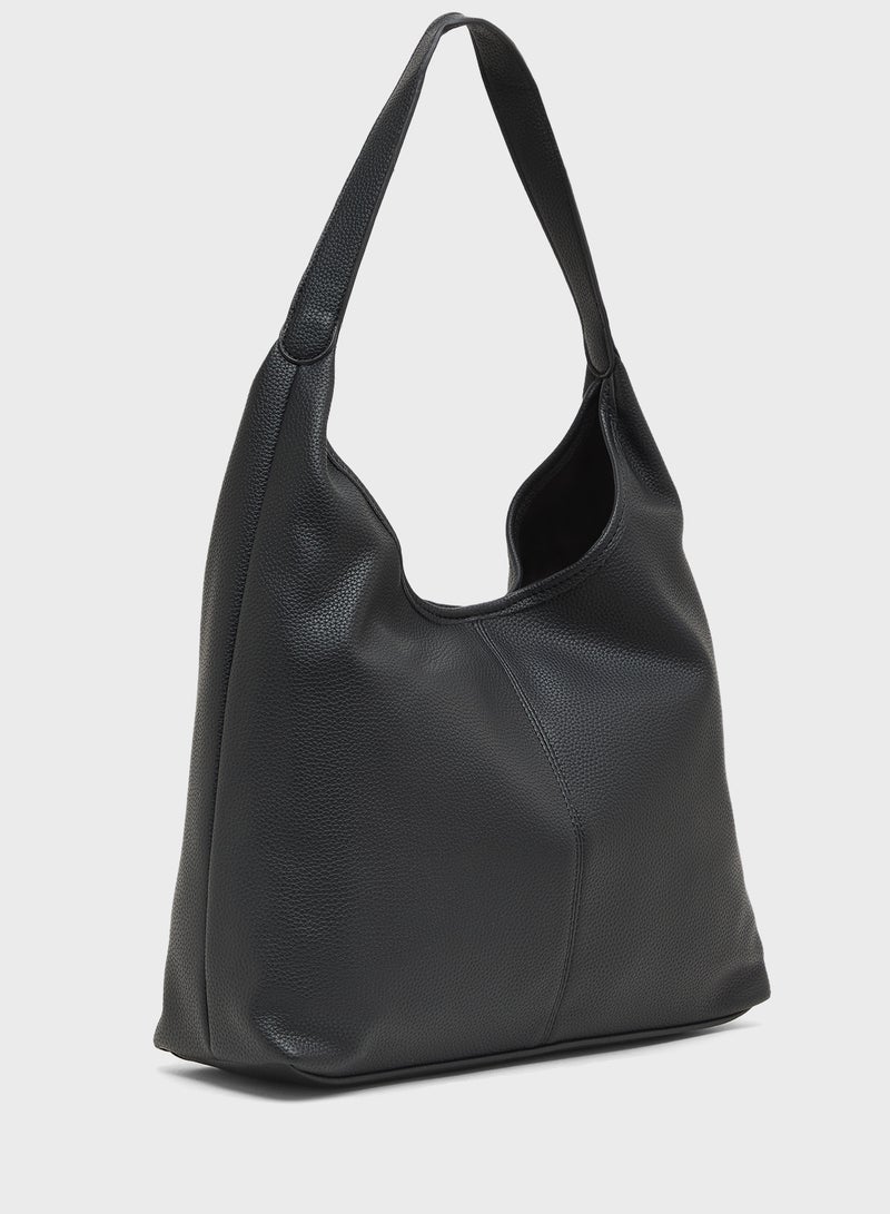 ELLA Textured Shoulder Bag with Pouch  - Image 3