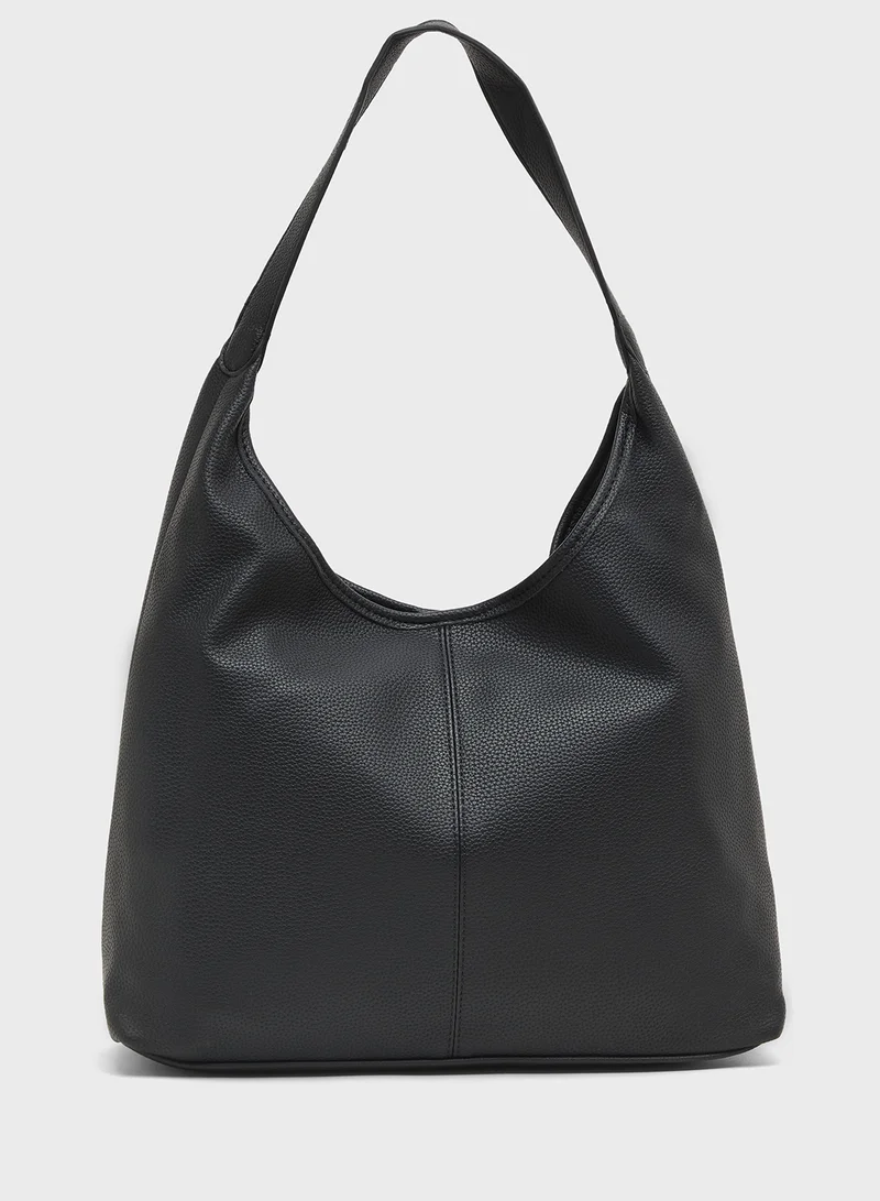 ELLA Textured Shoulder Bag with Pouch