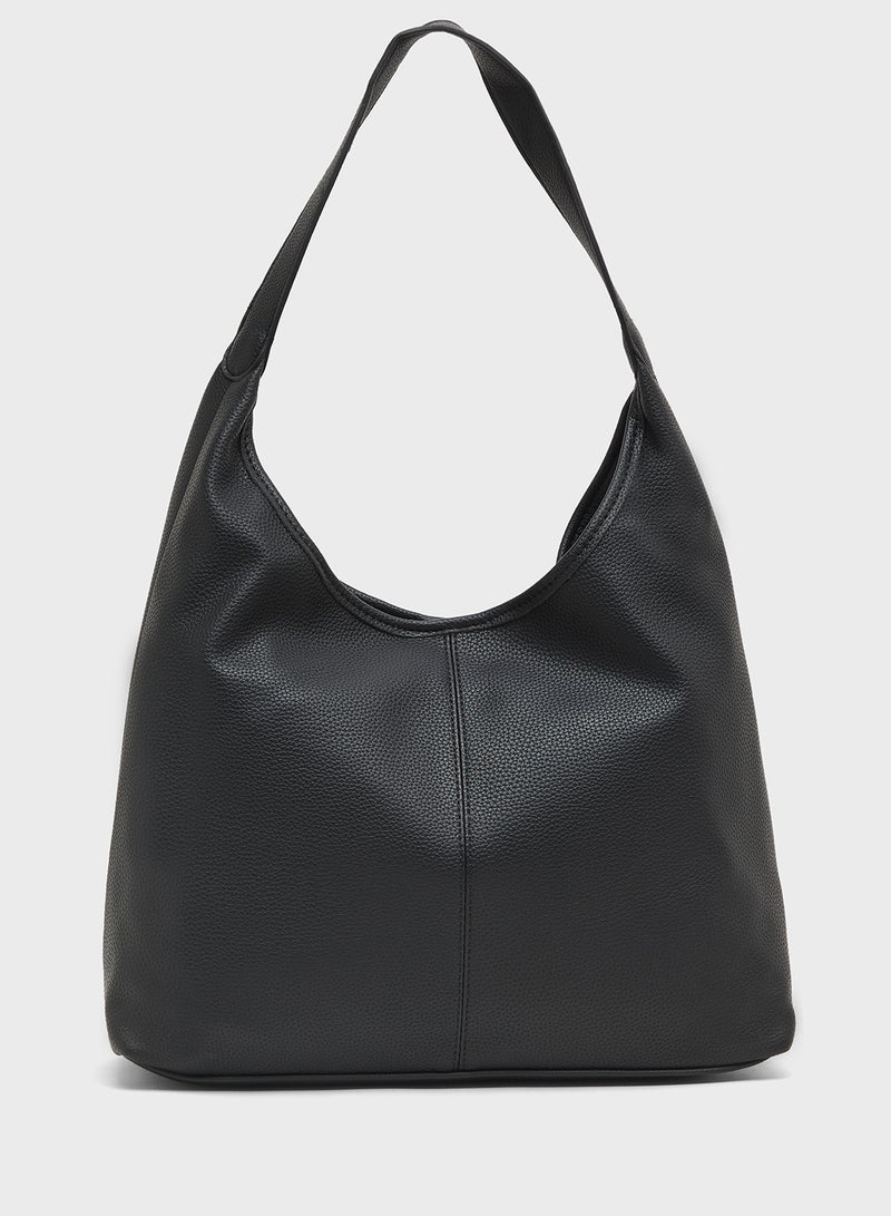ELLA Textured Shoulder Bag with Pouch  - Image 2