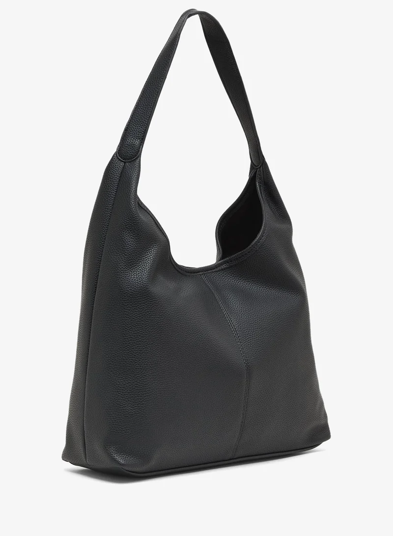 ELLA Black Textured Shoulder Bag with Pouch for Women | Best Price UAE