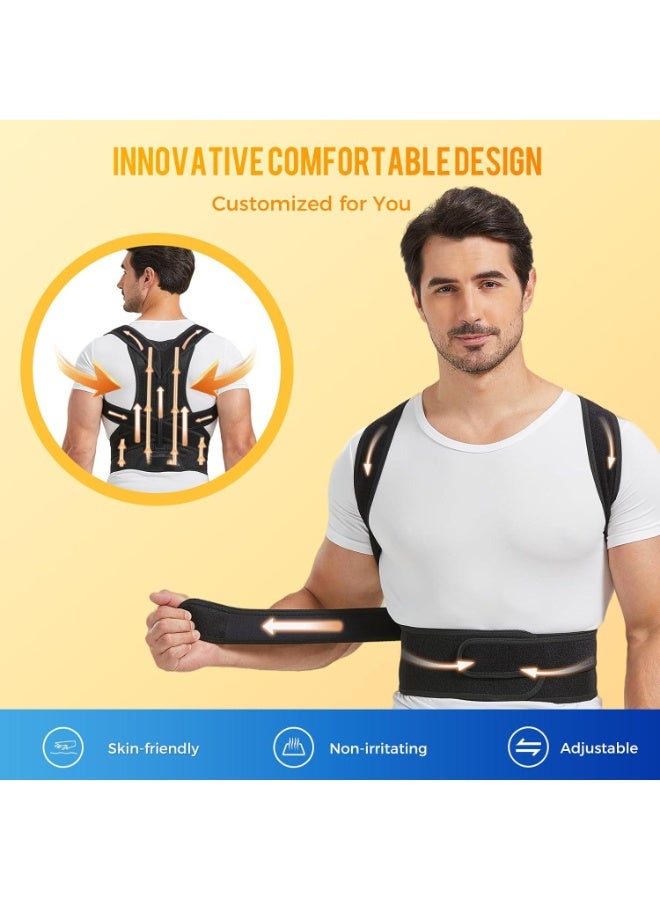 Hugifts Back Brace Posture Corrector for Men and Women, Full Adjustable for Upper and Lower Back Pain Relief- Scoliosis Hunchback Thoracic Spine Corrections and Back Support - Image 2