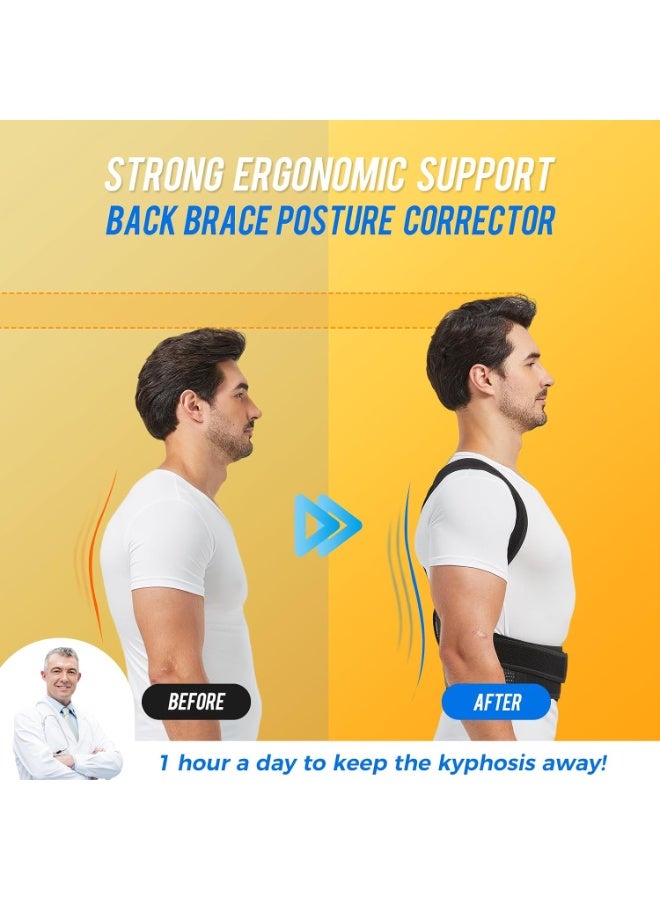 Hugifts Back Brace Posture Corrector for Men and Women, Full Adjustable for Upper and Lower Back Pain Relief- Scoliosis Hunchback Thoracic Spine Corrections and Back Support - Image 5