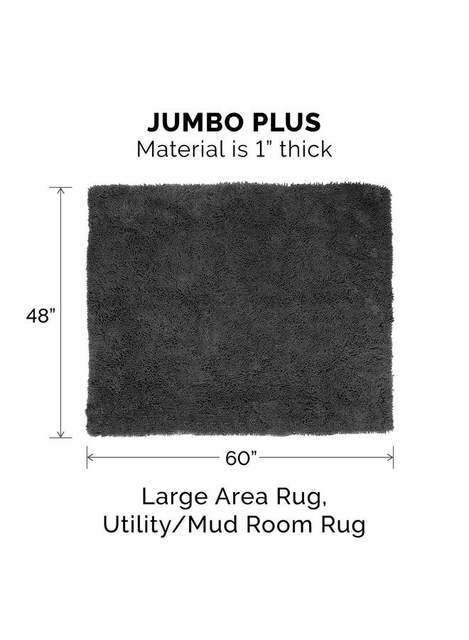 Furhaven 60" x 48" Highly Absorbent Dog Door Mat for Muddy Paws, 100% Washable, Perfect for Entryway, Kitchen, & Bathroom Use - Chenille Shammy Rug - Charcoal (Gray), Jumbo Plus/XXXL - Image 2