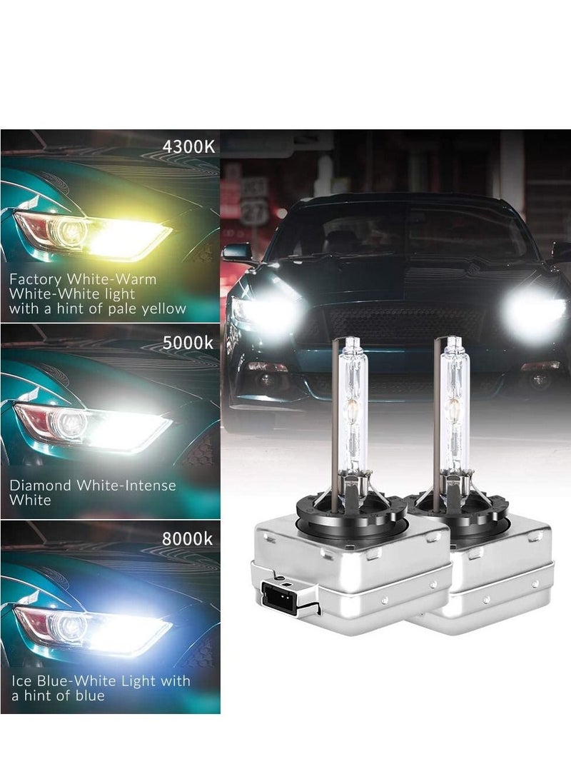 Y&D D3S D3R 6000K Xenon HID Replacement Bulb White Metal Stents Base 12V Car Headlight Lamps Head Lights 35W 1pair  - Image 2