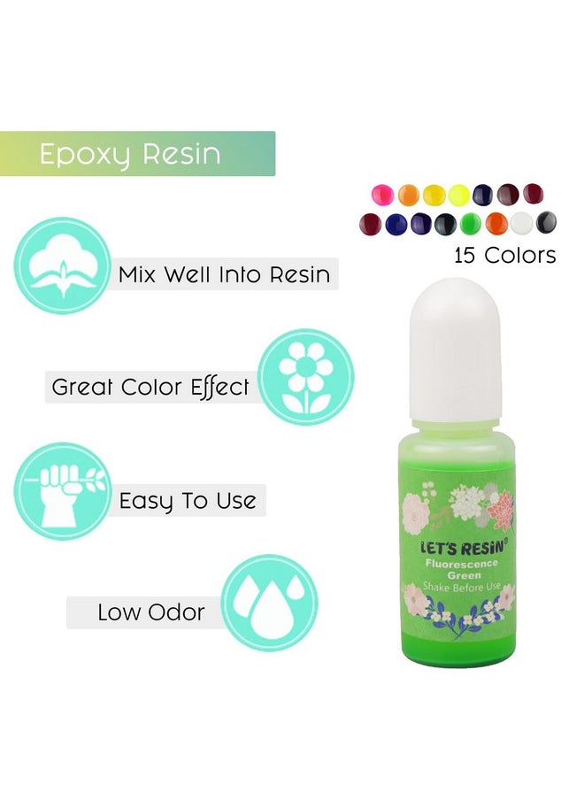 LET'S RESIN - Epoxy Resin Dye 15 Color Translucent Epoxy Resin Pigment Odorless Concentrated Epoxy Resin Paint Each 0.35Oz Liquid Resin Colorant For Resin Coloring Epoxy Resin Resin Molds - Image 1