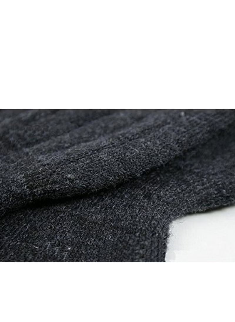 Generic - Unisex Winter Warm Thicken Cashmere Wool Knee Brace Support Pads Leg Warmers Thin Knee Sleeves for Men and Women Sports and Daily Wear (Dark Grey) - Image 1
