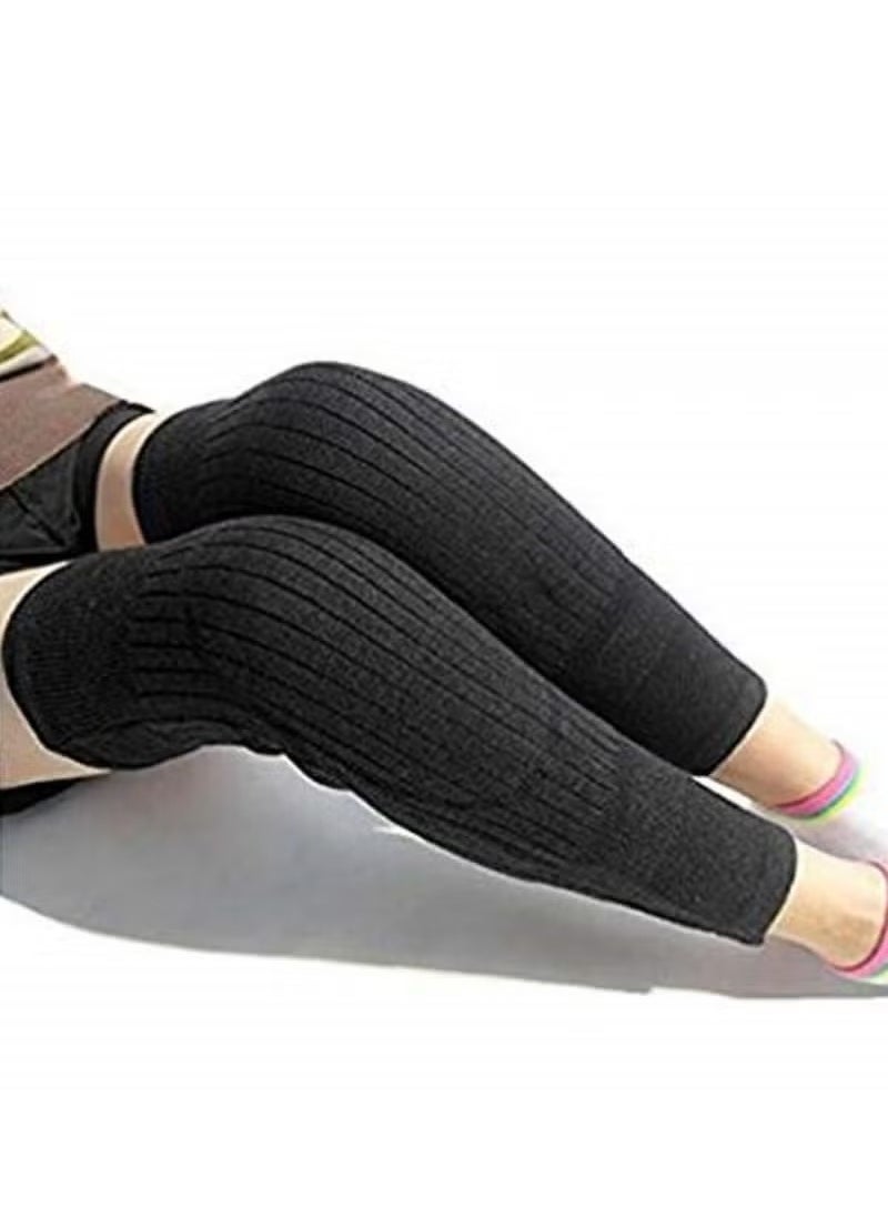 Generic - Unisex Winter Warm Thicken Cashmere Wool Knee Brace Support Pads Leg Warmers Thin Knee Sleeves for Men and Women Sports and Daily Wear (Dark Grey) - Image 1