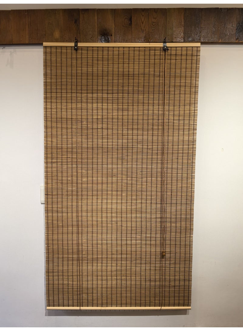 APLUS Bamboo blinds made of natural bamboo Basic color: beige with interwoven colors. Easy to install. Installation tools included. - Image 2